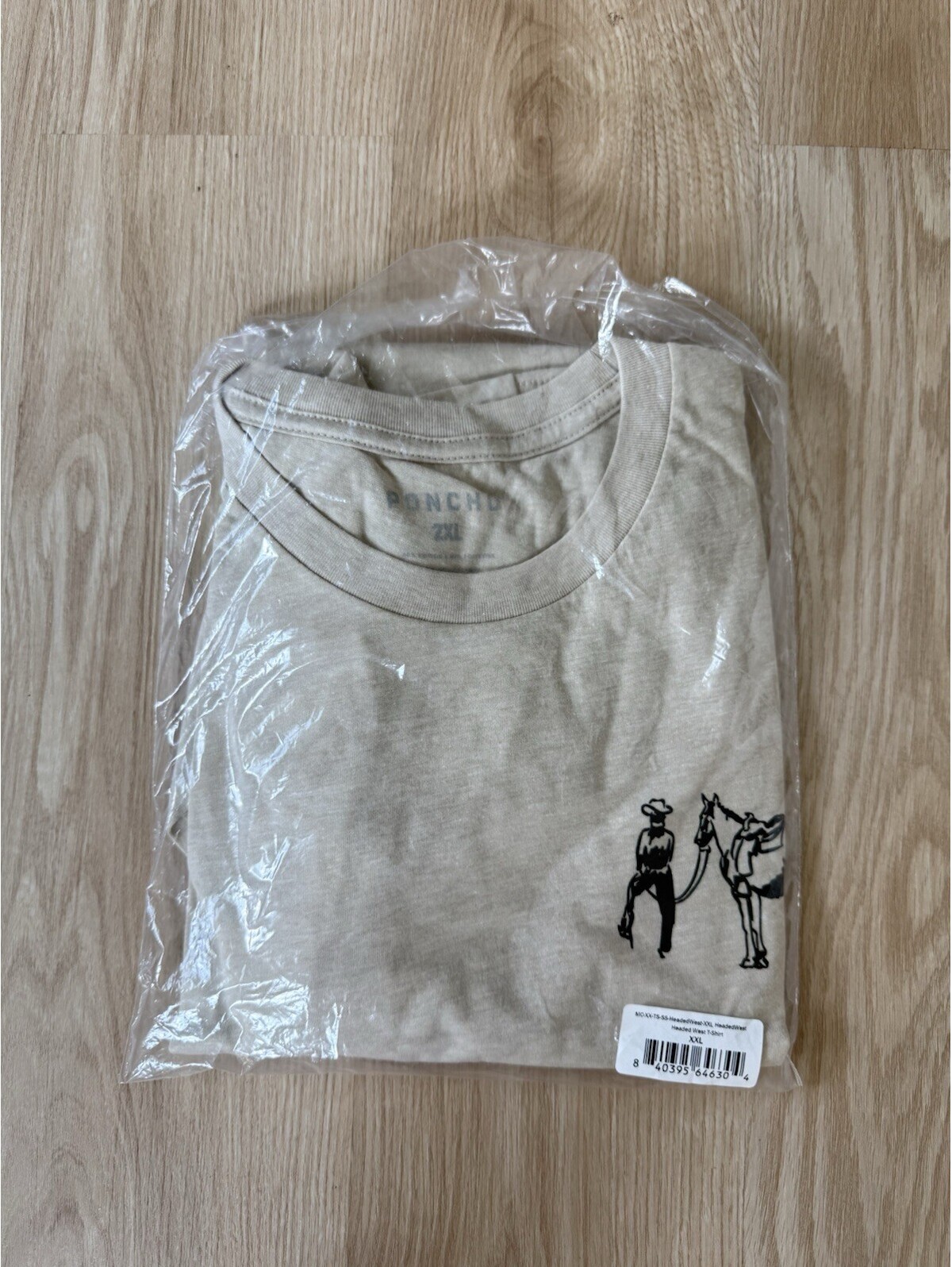 Poncho Outdoors Men’s T-Shirt Size Medium Xxl Nib Headed West Graphic Cowboy — image 3 of 5